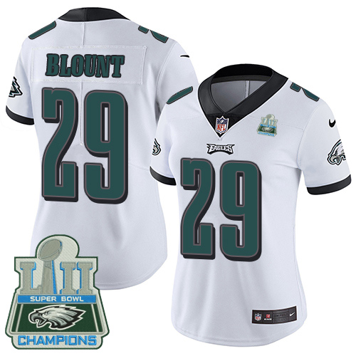 Nike Eagles #29 LeGarrette Blount White Super Bowl LII Champions Women's Stitched NFL Vapor Untouchable Limited Jersey
